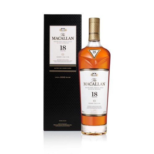 Macallan 18 Year Old Sherry Oak Whisky 70cl - Bottled in 2023, A Rich and Complex Single Malt